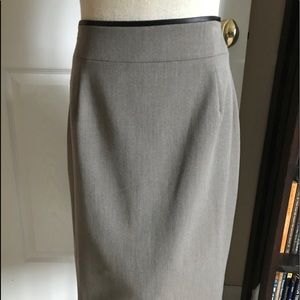 NWOT Straight Style Skirt with Faux Leather Trim